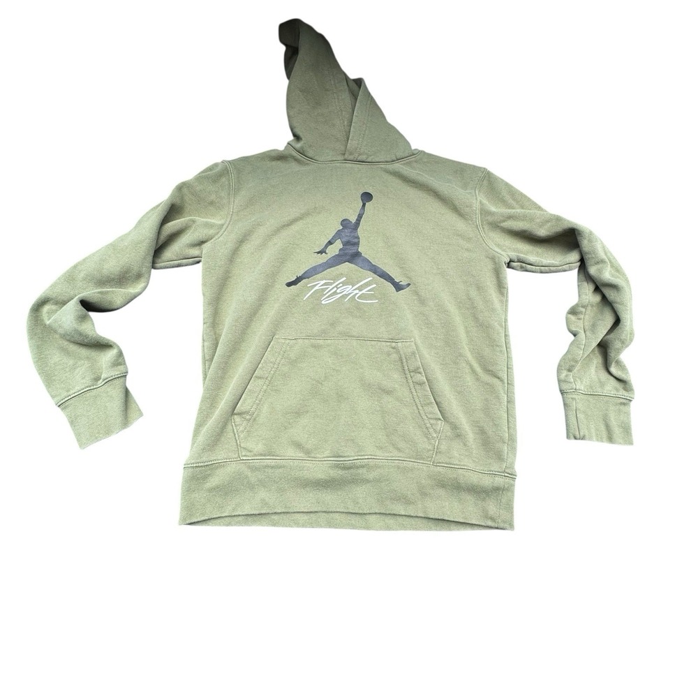 Air Jordan Hoodie Youth Large Green Hooded Sweatshirt Casual Jumpman Flight